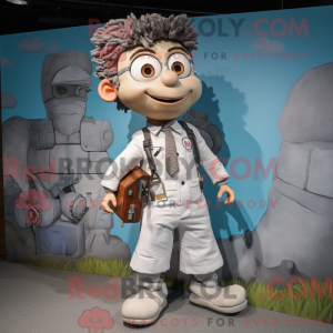 Sølv Doctor maskot kostyme...