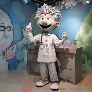 Sølv Doctor maskot kostyme...