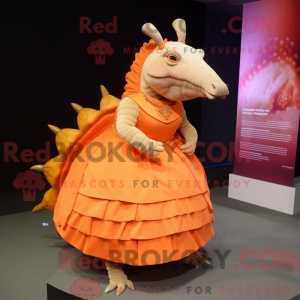 Orange Armadillo maskot...