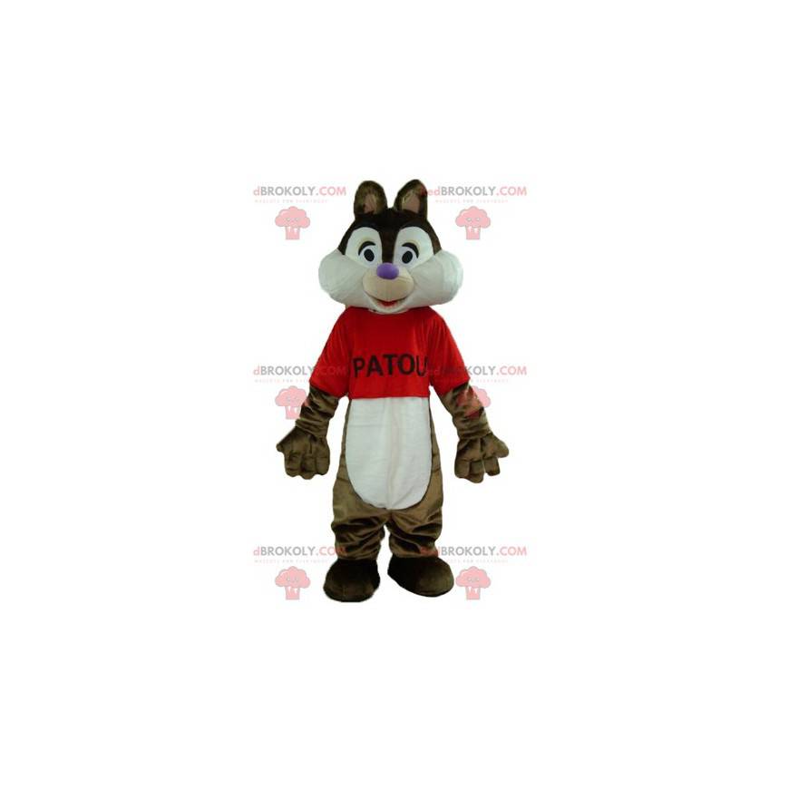 Tic or Tac mascot famous brown and white squirrel -