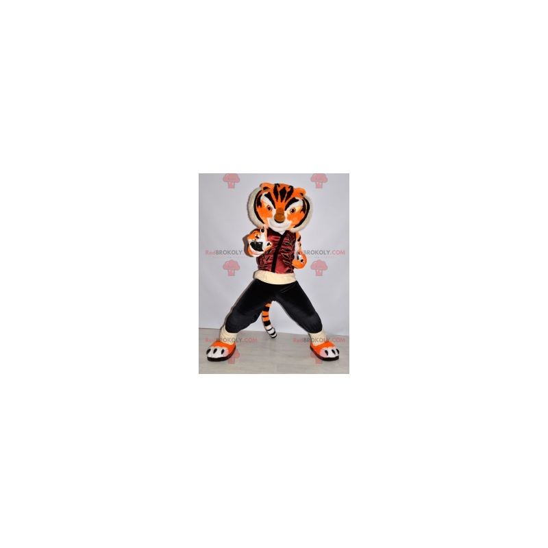Maskot mistr tygřice slavný tygr v kung-fu panda -