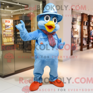 Blue Fried Chicken maskot...
