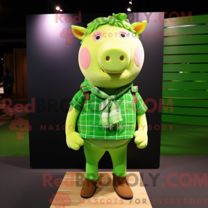 Lime Green Sow máscara de...