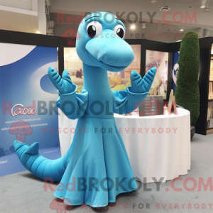 Cyan Diplodocus mascot...