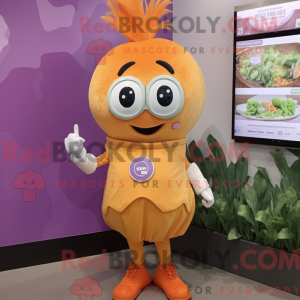 Orange Onion mascot costume...