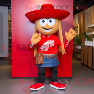 Red Pad Thai mascot costume...