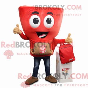 Red Pad Thai maskot kostume...