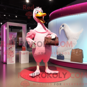 Pink Swan-mascottekostuum...
