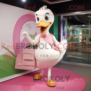 Postava maskota Pink Swan...
