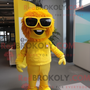 Gul Chief maskot kostume...