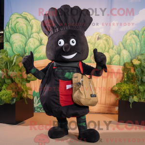 Sort Beet maskot kostume...