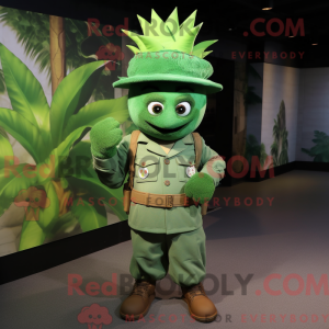 Groene aas mascottekostuum...