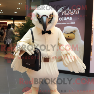 Crème gier mascottekostuum...