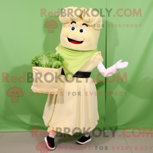 Postava maskota krémového...