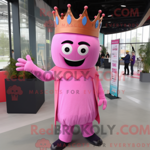 Pink King-maskotdraktfigur...