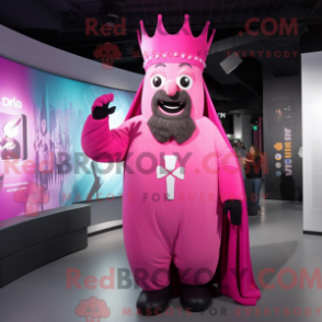 Fantasia de mascote do Rei Rosa com macacão e gorros - Rei mascotes - REBROKO_282129 - RedBrokoly.com