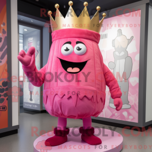 Pink King-mascottekostuum...