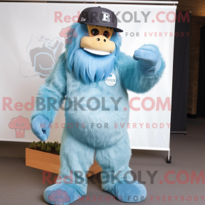 Himmelblå Sasquatch maskot...