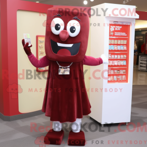 Maroon Candy Box maskot...