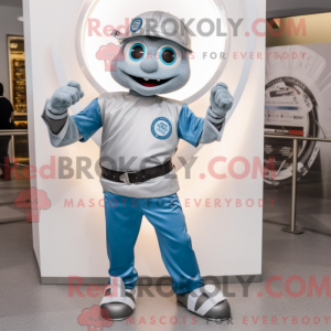 Sølv Gyro maskot kostyme...