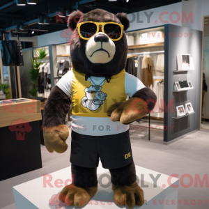 Gold Spectacled Bear mascot...