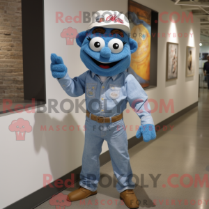 Blue Biryani mascot costume...