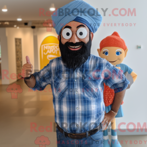 Blå Biryani maskot kostume...