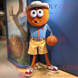 Rust Basketball Ball mascot...