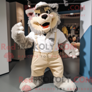 Cream Werewolf mascot...