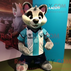 Cyan Civet mascot costume...