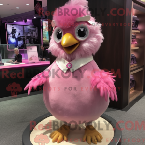 Pink Quail mascottekostuum...