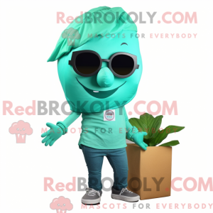 Postava maskota tyrkysového...