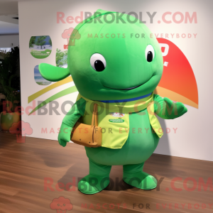 Postava maskota zelené...