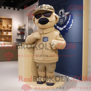 Tan Navy Soldier maskot...