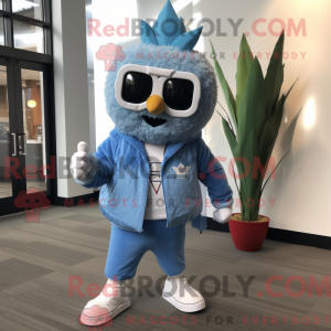 Blauwe aas mascottekostuum...