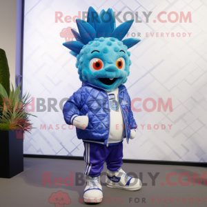 Costume mascotte d aas bleu...