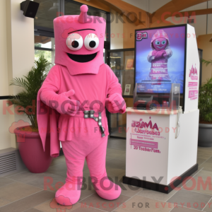 Rosa Jambalaya Maskottchen...