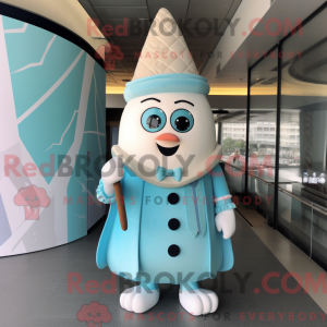 Sky Blue Ice Cream Cone...
