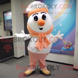 Peach Ray mascot costume...
