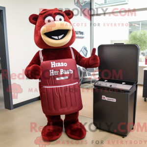 Maroon Bbq Ribs mascot...