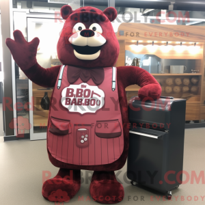 Maroon Bbq Ribs mascot...