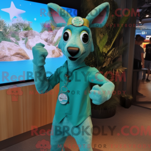 Turkis kænguru maskot...