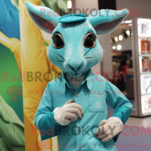 Turkis kænguru maskot...