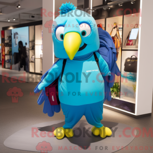 Cyan Parrot Maskottchen...