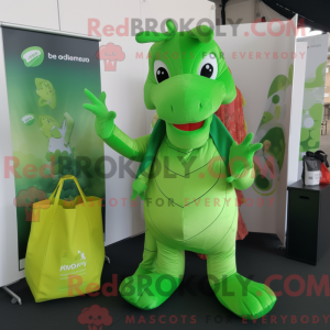 Limegrøn Hydra maskot...