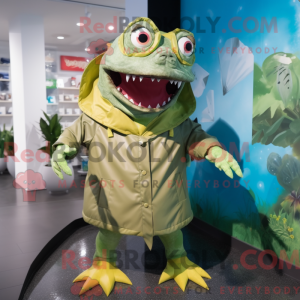 Oliven Piranha maskot...