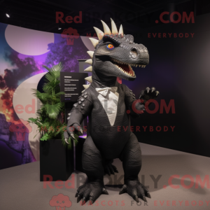 Sort Stegosaurus maskot...