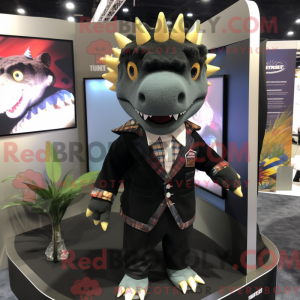 Svart Stegosaurus...