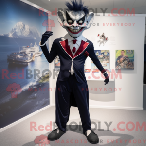 Navy Vampire mascot costume...