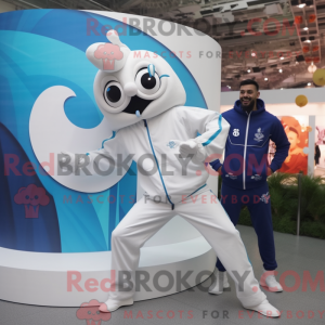 White Contortionist mascot...